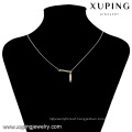 43893 Wholesale high quality simple design western style bar bone pendant horizontal stick chain gold necklace